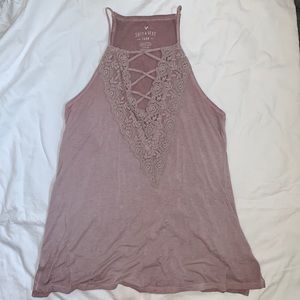 blush lace tank top american eagle